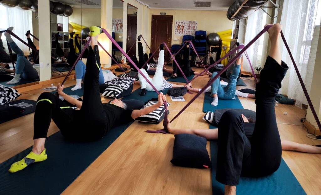 Clase de bienestar y yoga