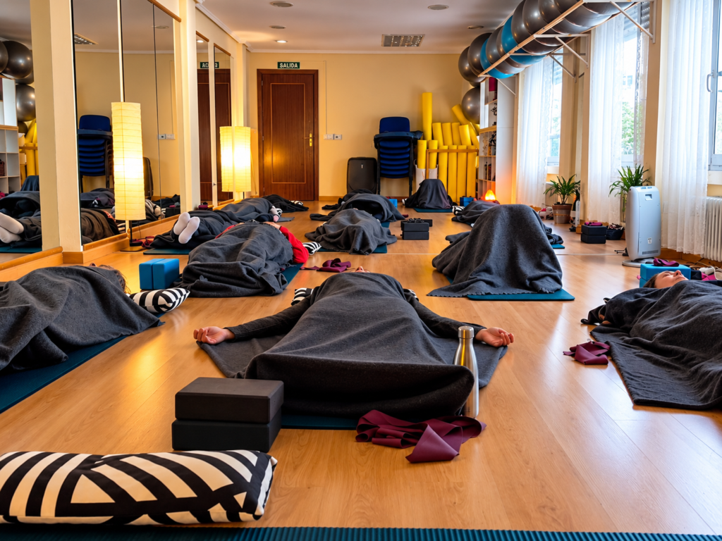 Sesión de yoga nidra en calma